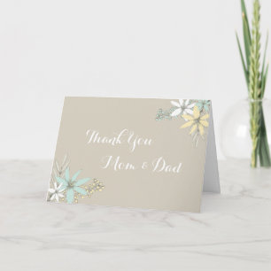 Eltern Hochzeitstag Dankeschön Rustikale Frühlings Dankeskarte