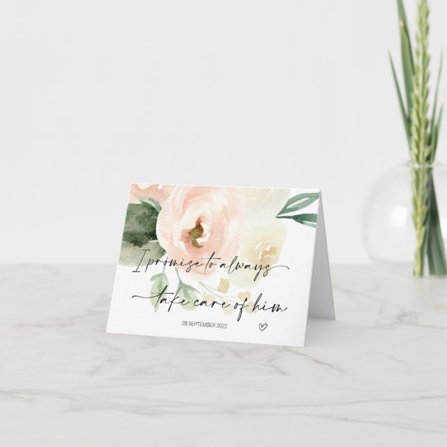 Eltern im Recht Geschenke Braut Pflege seiner Hoch Karte (Vorderseite)