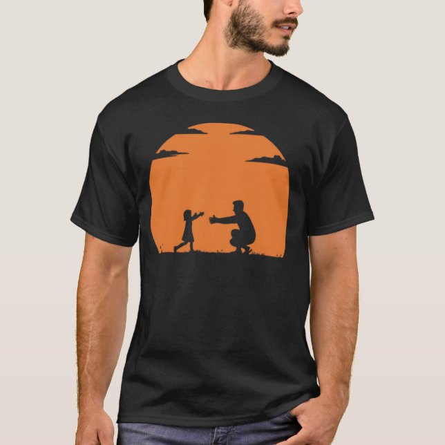 Eltern-Kind-Silhouette T-Shirt (Vorderseite)