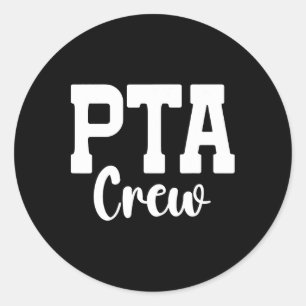 Eltern-Lehrer-Vereinigungs-Bekleidung der Pta-Crew Runder Aufkleber