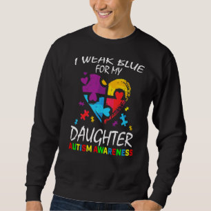 Eltern Mama Vater ich tragen Blau für meine Tochte Sweatshirt