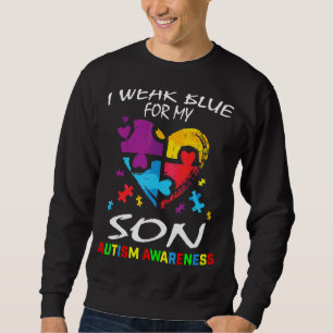 Eltern Mama Vater ich tragen Blau für meinen Sohn Sweatshirt