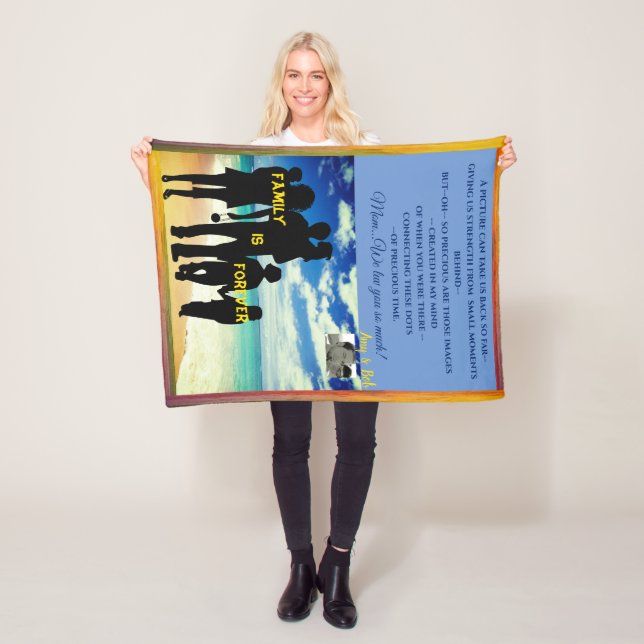 Eltern oder sonstige besondere Person Fleecedecke (Beispiel)