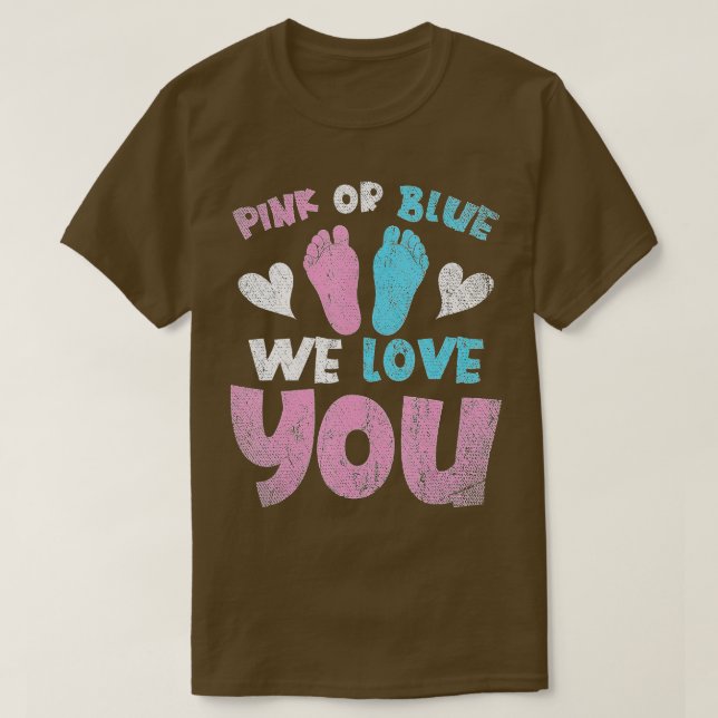 Eltern rosa oder blau Wir Liebe Sie Baby Party Ges T-Shirt (Design vorne)