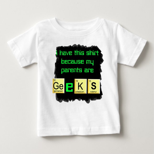 Eltern sind Geeksbaby-Shirt Baby T-shirt (Vorderseite)