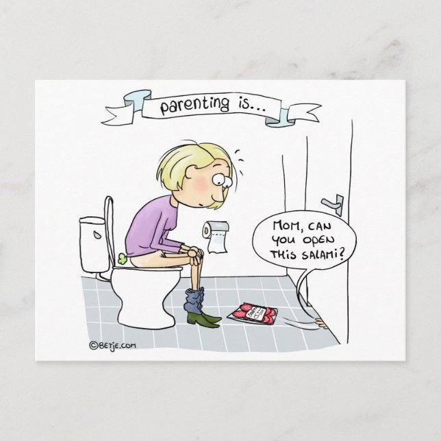 Eltern sind... nie langweilig postkarte (Vorderseite)