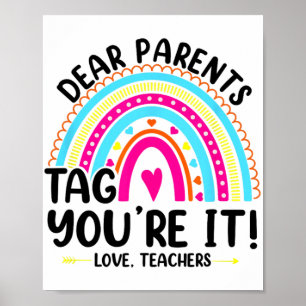 Eltern Tag Sie sind es Liebe Lehrer Funny Teacher Poster