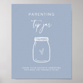 Eltern Tipp Jar Sign Baby Shower Game Decor F201 Poster