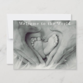 Eltern und Babyfütterung Willkommen auf der Welt Ankündigung