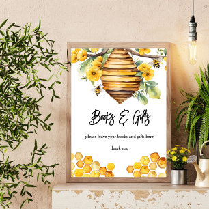 Eltern von Bienenhonig Babydusche Zeichen Poster