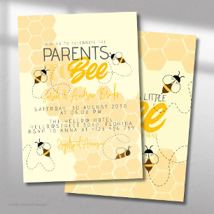 Eltern zu Honey Comb Baby Shower Einladung