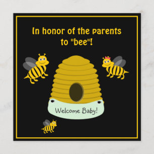Eltern zur Bienen-Hummel-Bienen-Baby-Dusche Einladung