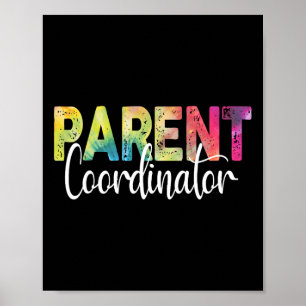 Elternkoordinator Tie Dye Zurück zur Schule Würdig Poster