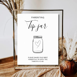 Elterntipps-Urne Baby Shower Spiel Geschlechtsneut Poster