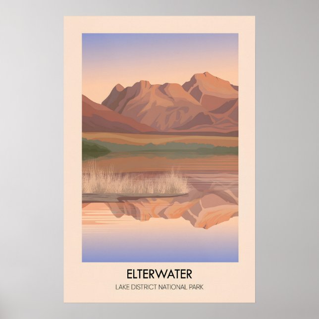 Elterwater Lake District Reiseplakat Poster (Vorne)