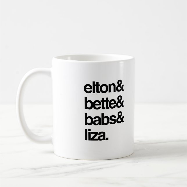 Elton Bette Babs und Liza Tasse (Links)