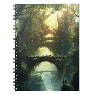 Elven Citadel Twilight - Epic Fantasy Castle Wine Notizblock