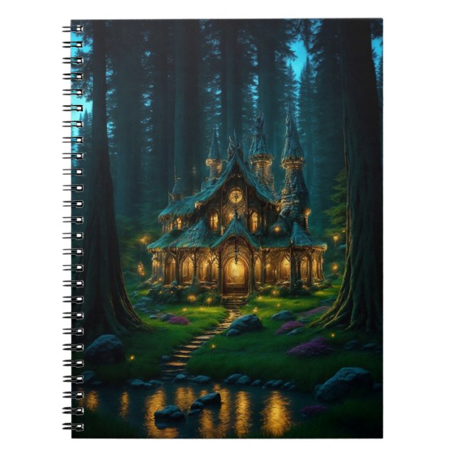 Elven Glade Castle Spirale Notebook Notizblock (Vorderseite)