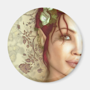 Elven Prinzessin Fantasy Art Magnet