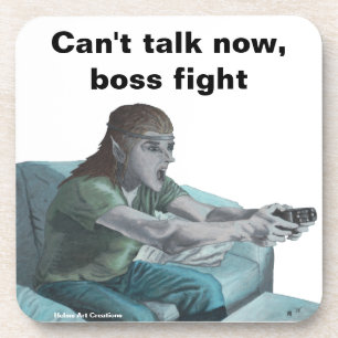 Elven Video Gamer Game Player Plastic Untersetzer