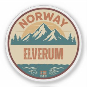 Elverum, Norge Norwegen Aufkleber