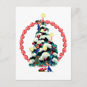 ELVES, BÄUME & KANDY KRIEG VON SHARON SHARPE POSTKARTE