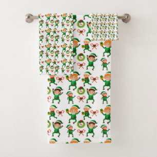 Elves Elves Elves Badhandtuch Set