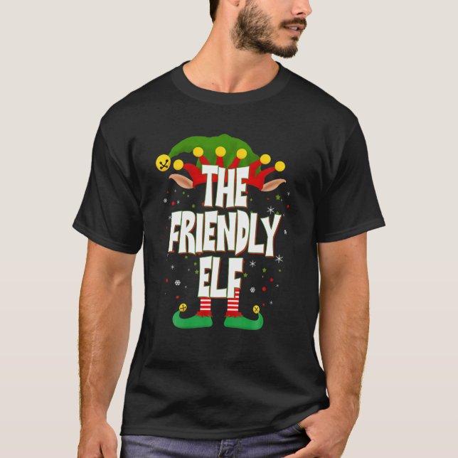 Elves Group The Friendly Elf Christmas T-Shirt (Vorderseite)