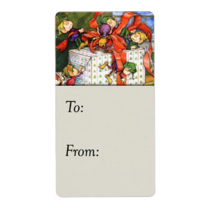 Elves Wrapping-Geschenk-Tag