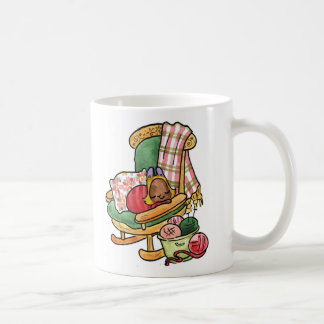 Elvis auf der Tasse des Schaukelstuhls