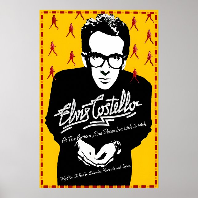 Elvis Costello and the Attractions 1977 Club Gig Poster (Vorne)