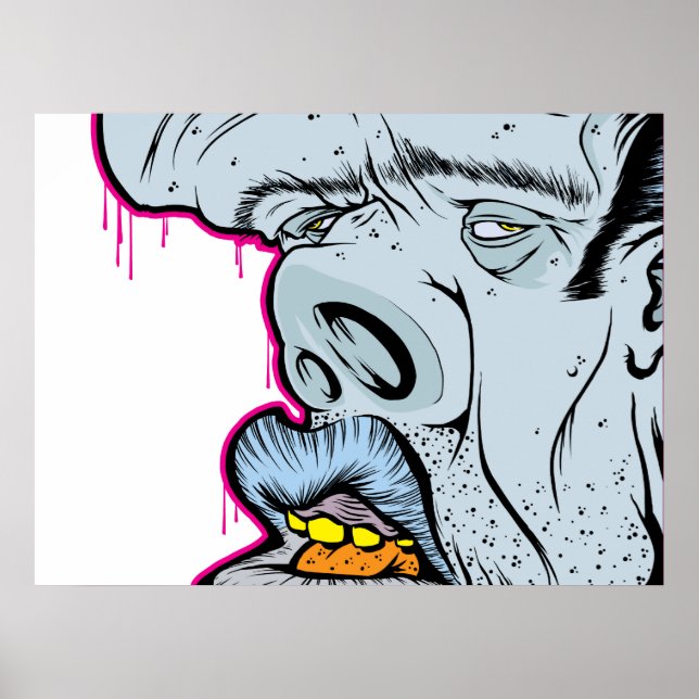 Elvis hat das Gebäude Links Poster (Vorne)