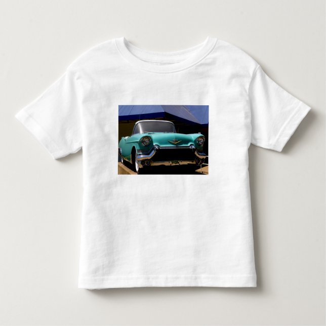 Elvis Presleys grüner Cadillac-Konvertible in Kleinkind T-shirt (Vorderseite)