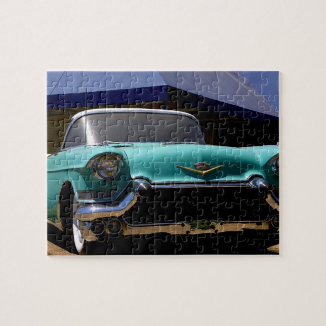 Elvis Presleys grüner Cadillac-Konvertible in Puzzle (Horizontal)