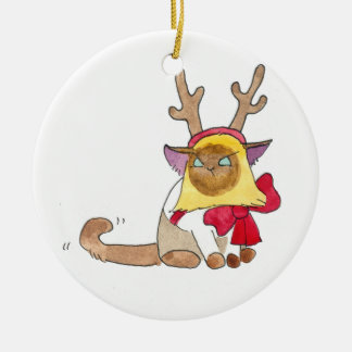 Elvis Reindeer-Ornament Keramik Ornament