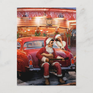 Elvis- und Marilyn-Weihnachten Feiertagspostkarte