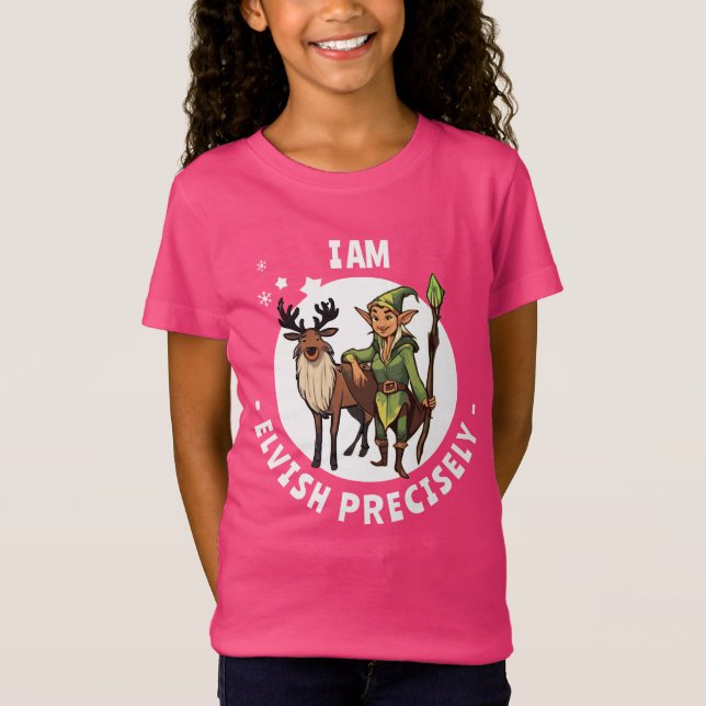 Elvish Precwise Kids Weihnachtself T-Shirt (Vorderseite)
