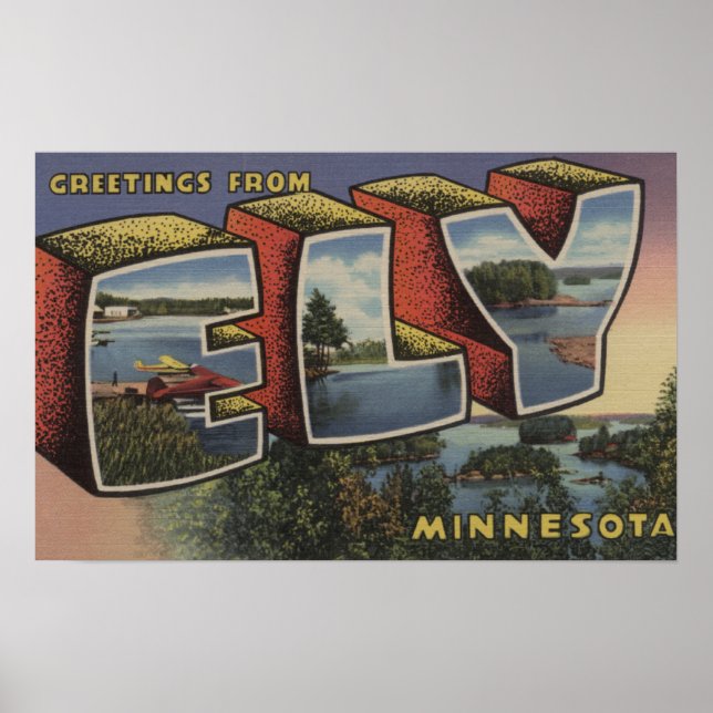 Ely, MinnesotaGroße BriefszenenEly, MN Poster (Vorne)