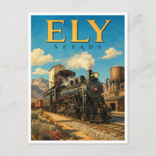 Ely Nevada Dampf-Eisenbahn GeoSaga Postkarte