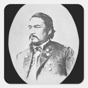 Ely Samuel Parker (1828-95) Seneca Leiter und Quadratischer Aufkleber