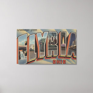 Elyria, OhioLarge Buchstabe ScenesElyria, OH- Leinwanddruck