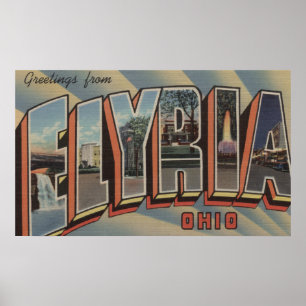Elyria, OhioLarge Buchstabe ScenesElyria, OH- Poster