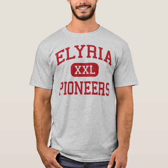 Elyria - Pioniere - Highschool - Elyria Ohio T-Shirt (Vorderseite)