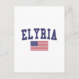 Elyria US-Flagge Postkarte