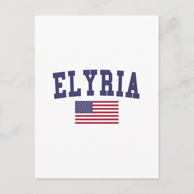 Elyria US-Flagge Postkarte (Vorderseite)