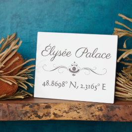 Élysée Palace Latitude Longitude Fotoplatte