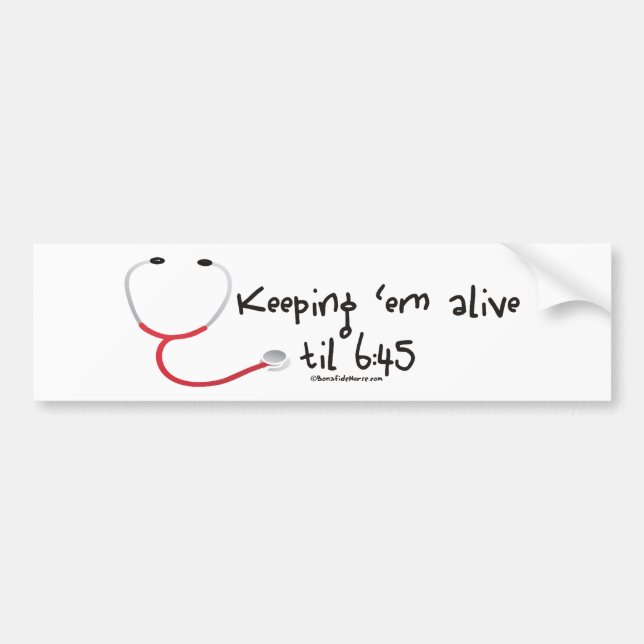 EM lebendig behalten bis 6:45 Autoaufkleber (Vorne)