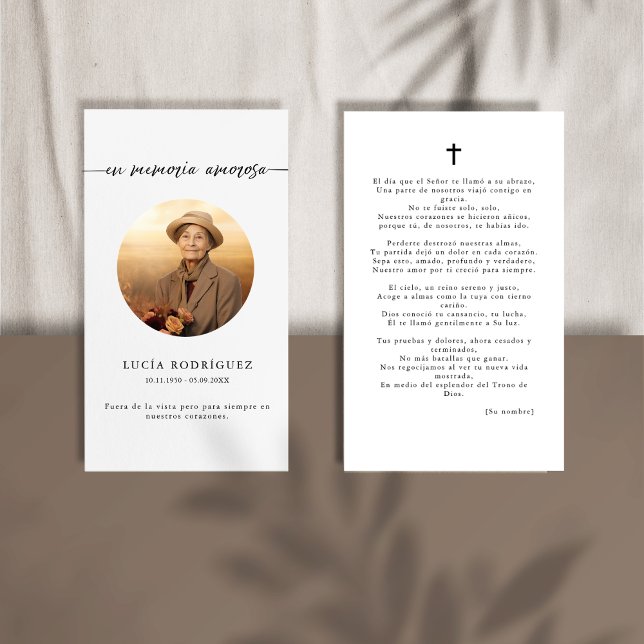 Em Memoria Spanische Beerdigungskarte Foto (Von Creator hochgeladen)