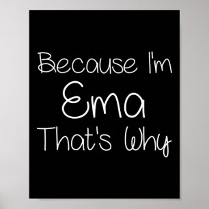 Ema Funny Personalisiert Birthday Women Name Id Poster