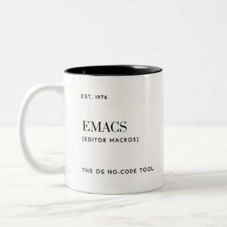 Emacs - Das OG-No-Code-Tool Zweifarbige Tasse